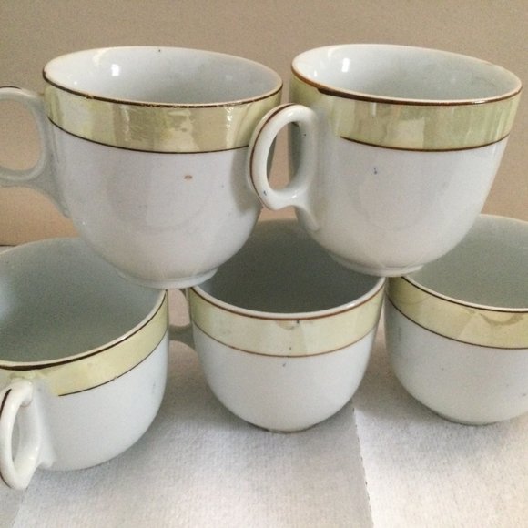 Set of 5 occupied Japan coffee tea cups mugs floral - Picture 2 of 7
